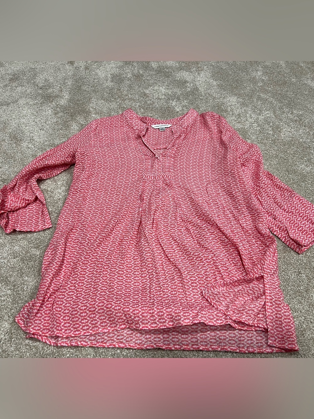 Counterparts Pink Patterned Tunic Top